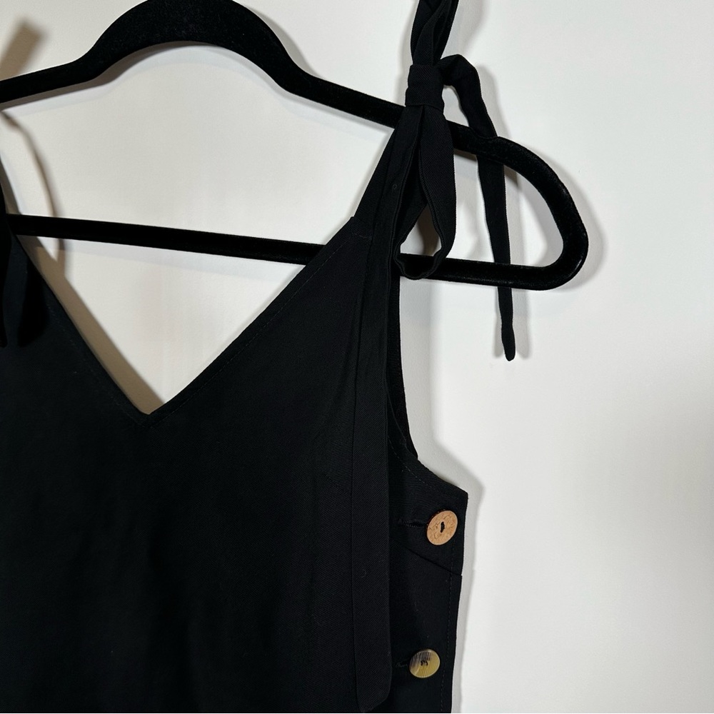Topshop Black Side Buttons Mini Dress - Picture 7 of 7